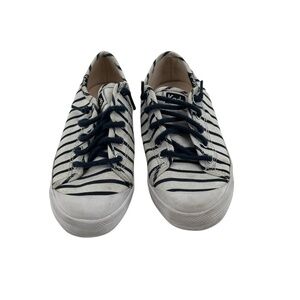 Keds Blue White Striped Kickstart Cap Toe Sneakers Size 1 Kid’s